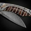 Dragon Skin Carved Silver, Gold And Mokume Gane Pocketknife With Fossil Woolly Mammoth Tooth. -KNIFECOMMAND Sales b12 dragon skin 1