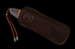 Fire And Ice Titanium Pocketknife Featuring Natural Wood In Resin, And 'wave' Damascus Blade -KNIFECOMMAND Sales b12 fire ice2 new 4