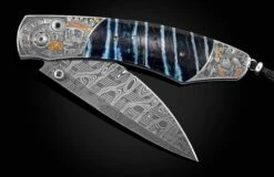 Gambler II Hand-engraved Pocketknife With Woolly Mammoth Tooth And Damascus