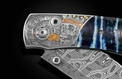 Gambler II Hand-engraved Pocketknife With Woolly Mammoth Tooth And Damascus -KNIFECOMMAND Sales b12 gambler ii 6