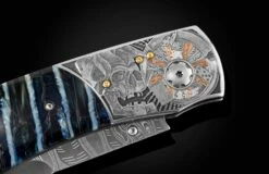 Gambler II Hand-engraved Pocketknife With Woolly Mammoth Tooth And Damascus -KNIFECOMMAND Sales b12 gambler ii 7
