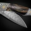 King Arthur Hand-engraved Pocketknife With Woolly Mammoth Tusk -KNIFECOMMAND Sales b12 king arthur 1 1