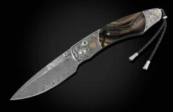 King Arthur Hand-engraved Pocketknife With Woolly Mammoth Tusk -KNIFECOMMAND Sales b12 king arthur 2 1