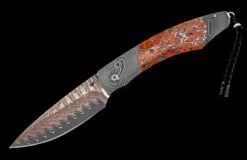 Liquid Sky Damascus Pocketknife Inlaid With Zinc-matrix Apple Coral -KNIFECOMMAND Sales b12 liquid sky 2