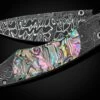 Rip Tide Folding Knife With Hand-forged Damascus And Abalone Shell 1 Rip Tide Folding Knife With Hand-forged Damascus And Abalone Shell -KNIFECOMMAND Sales b12 rip tide 1 1