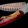 Shock II Titanium Pocket Knife With Copper Damascus Blade And Shockwood Scales -KNIFECOMMAND Sales b12 shock 1 1 1 1