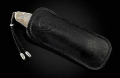 Space Invaders Hand-engraved Pocketknife With 24K Gold Inlays And Damascus Blade -KNIFECOMMAND Sales b12 space invaders 4