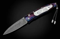 Blue Ocean Pocketknife With Hand-forged Damascus And Mother Of Pearl -KNIFECOMMAND Sales b30 blue ocean 2