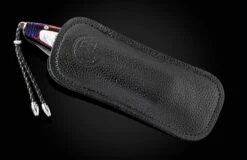 Blue Ocean Pocketknife With Hand-forged Damascus And Mother Of Pearl -KNIFECOMMAND Sales b30 blue ocean 4