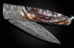 Cobra Hand-engraved Pocket Knife With Fossil Woolly Mammoth Tusk