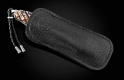 Cobra Hand-engraved Pocket Knife With Fossil Woolly Mammoth Tusk -KNIFECOMMAND Sales b30 cobra 4