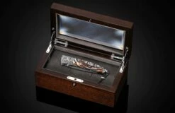 Cobra Hand-engraved Pocket Knife With Fossil Woolly Mammoth Tusk -KNIFECOMMAND Sales b30 cobra 5 box