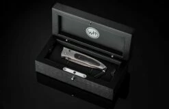Collider Titanium Pocket Knife Inlaid With Carbon Fiber -KNIFECOMMAND Sales b30 collider 5