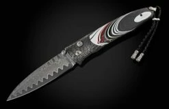 Flathead Damascus Pocket Knife With Fordite Scales And 'Wave' Damascus Blade -KNIFECOMMAND Sales b30 flat head 2