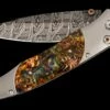 Mardi Gras Titanium Pocketknife With Damascus Blade And Mini Pine Cones In Resin  -KNIFECOMMAND Sales b30 mardi gras 1