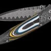 Octane Damascus Pocketknife Featuring Fordite And 'wave' Damascus Blade -KNIFECOMMAND Sales b30 octane 1