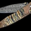 Relic Pocketknife With Mokume Gane, Damascus, And Fossil Woolly Mammoth Tooth -KNIFECOMMAND Sales b30 relic 1