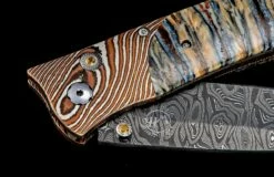Relic Pocketknife With Mokume Gane, Damascus, And Fossil Woolly Mammoth Tooth -KNIFECOMMAND Sales b30 relic 4 1