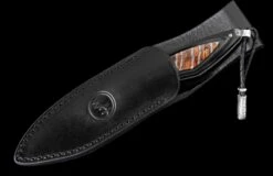 Epic Fixed-blade Carbon Fiber Knife With Fossil Mammoth Tooth, And Damascus Blade -KNIFECOMMAND Sales f28 epic 3b